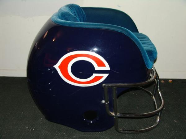 Lujohns Auctioneers Item 2 Chicago Bears Football Helmet Chair 36 Wide X 34 High 41 Deep